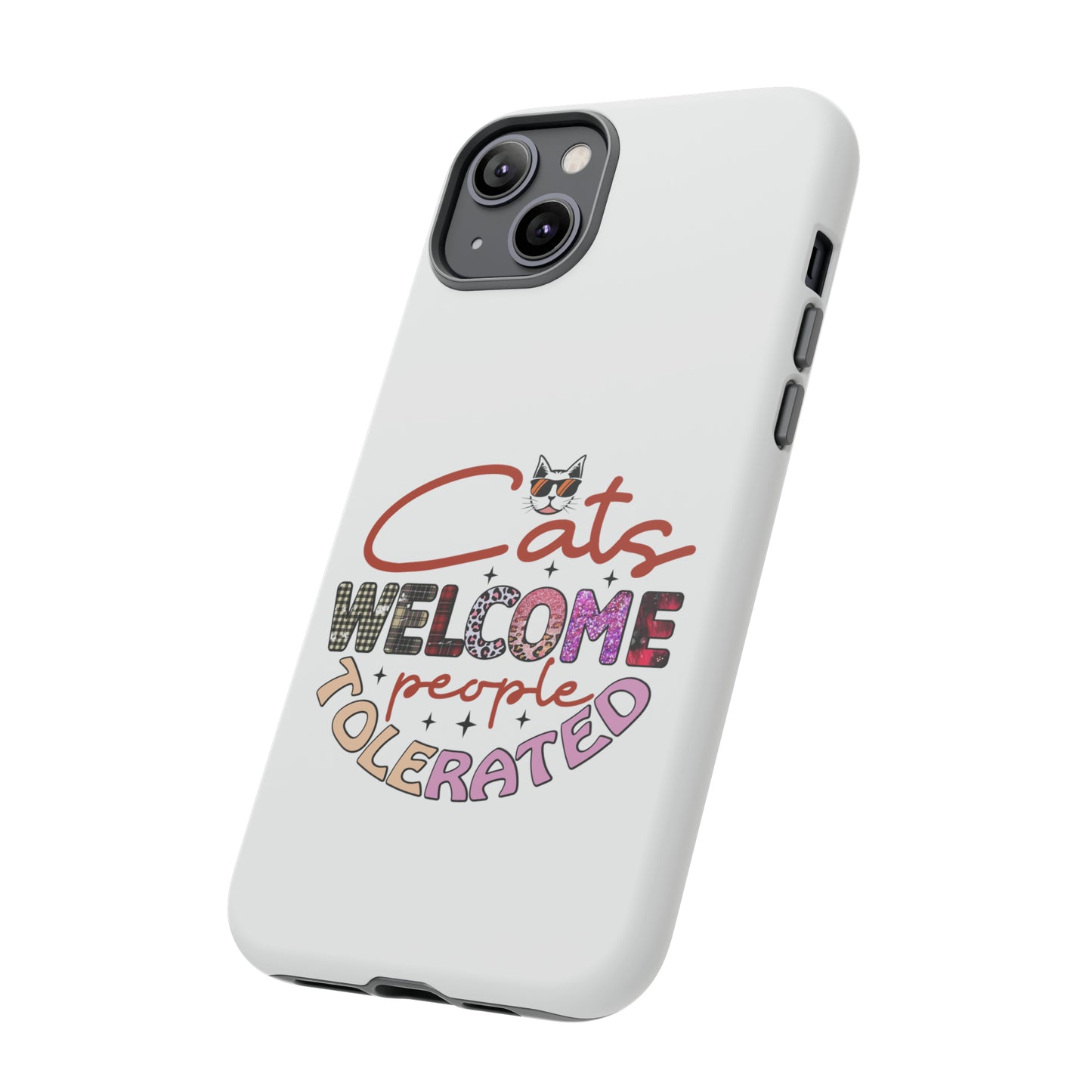 I Phone 15 Tough Cases- Cats Welcome