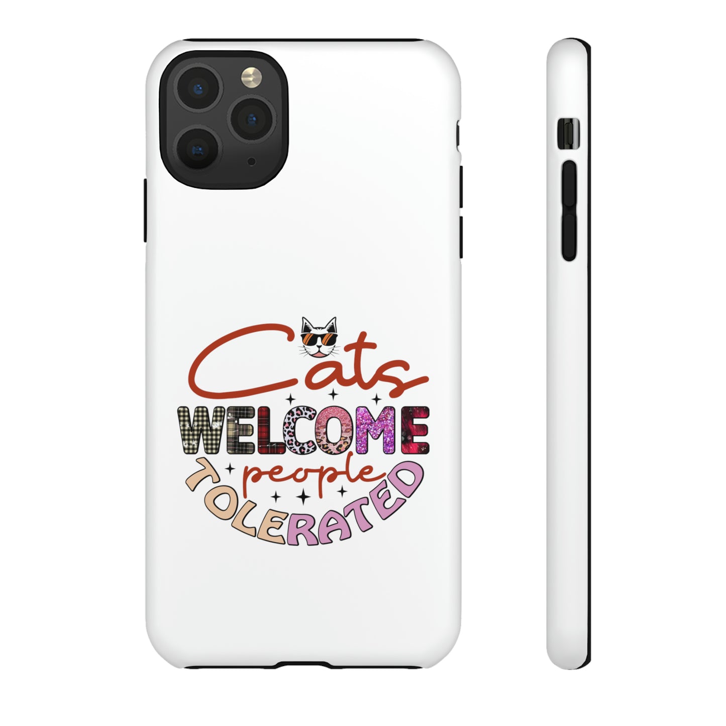 I Phone 15 Tough Cases- Cats Welcome