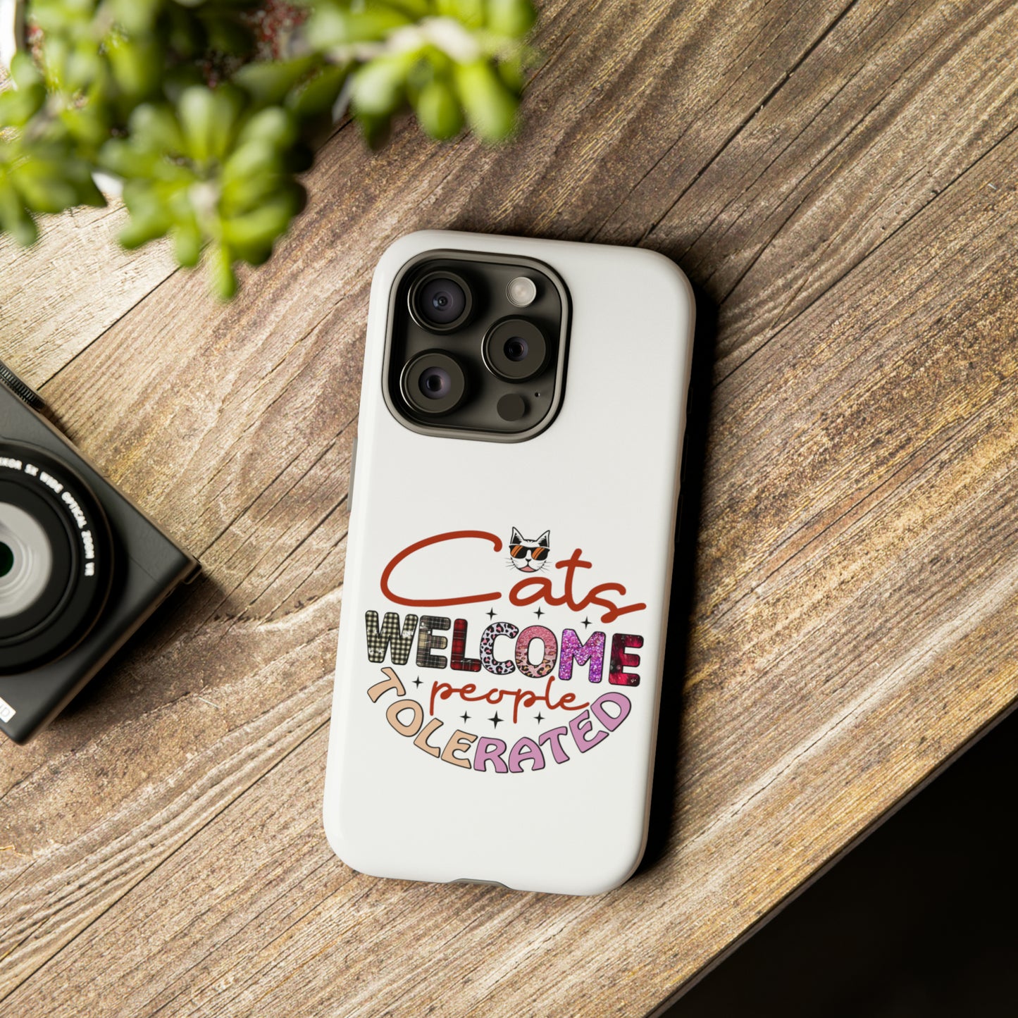 I Phone 15 Tough Cases- Cats Welcome