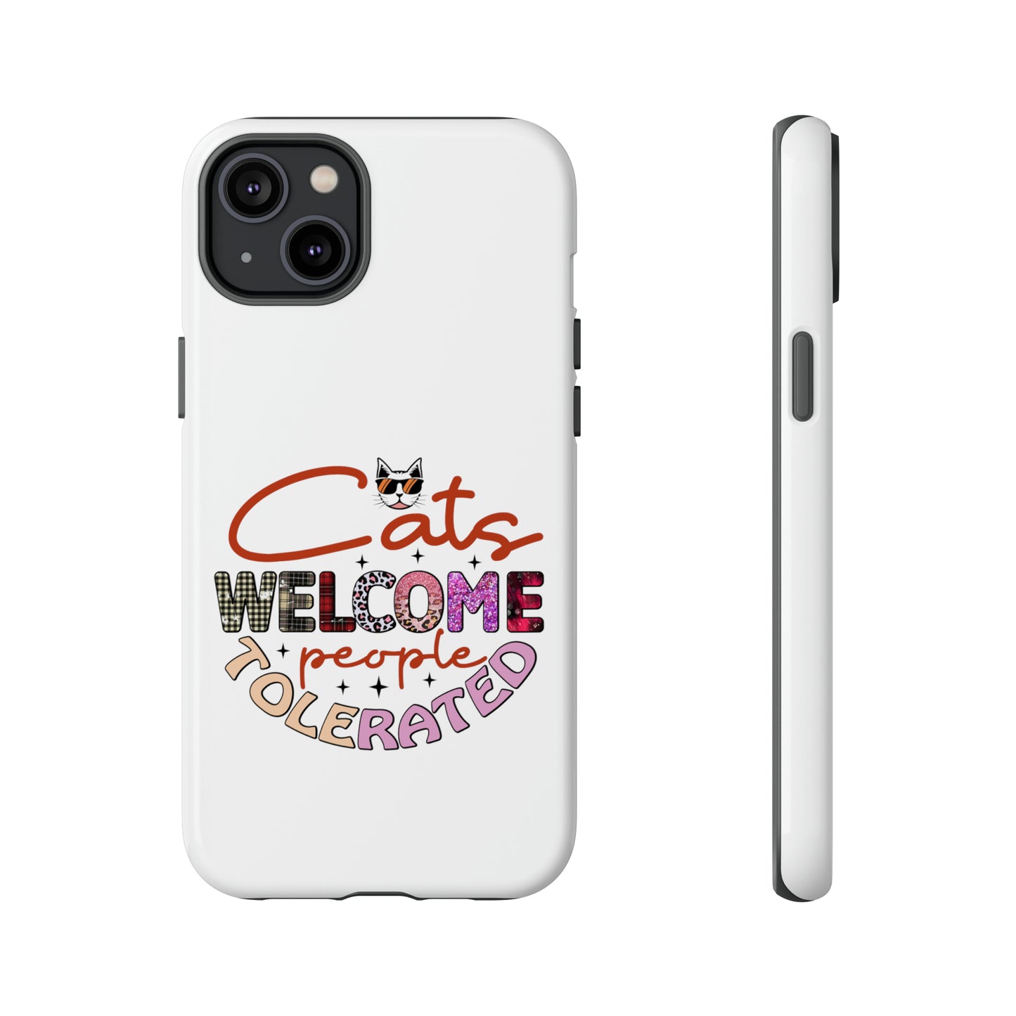 I Phone 15 Tough Cases- Cats Welcome