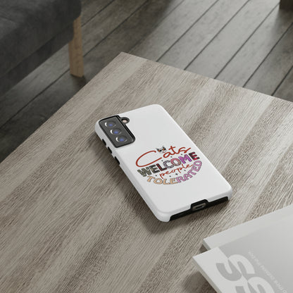 I Phone 15 Tough Cases- Cats Welcome