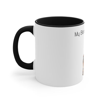 Accent Coffee Mug, 11oz- My Blood Type is Coffee