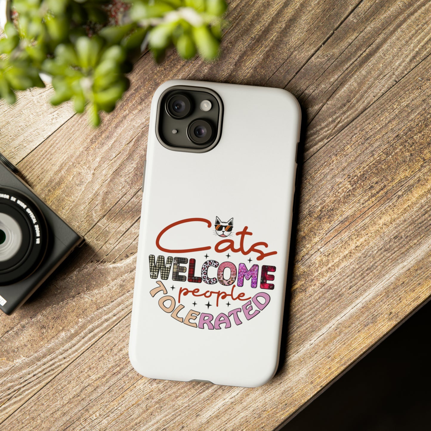 I Phone 15 Tough Cases- Cats Welcome