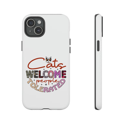 I Phone 15 Tough Cases- Cats Welcome