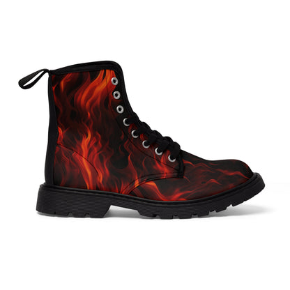 Men's Canvas Boots- Flame design