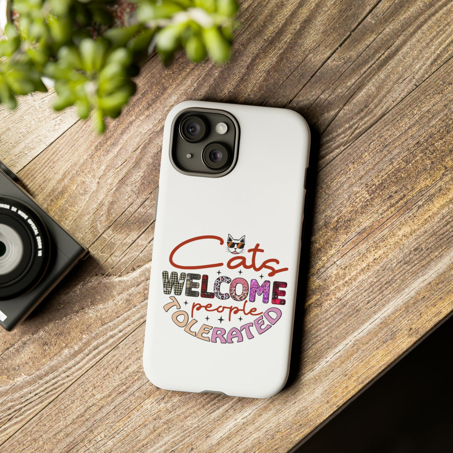 I Phone 15 Tough Cases- Cats Welcome