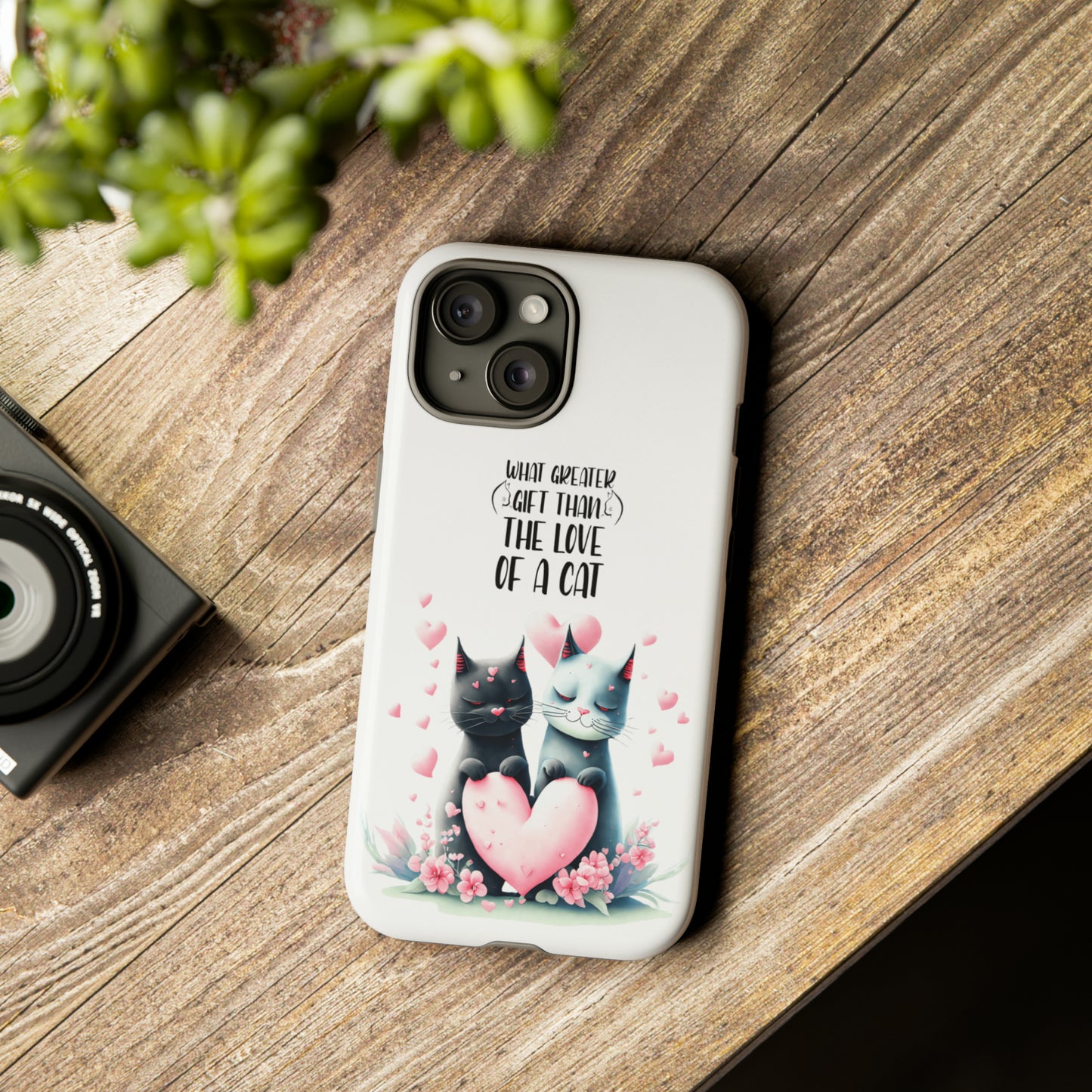 I Phone Tough Phone Cases- I Phone, Samsung, Google Pixel- cat