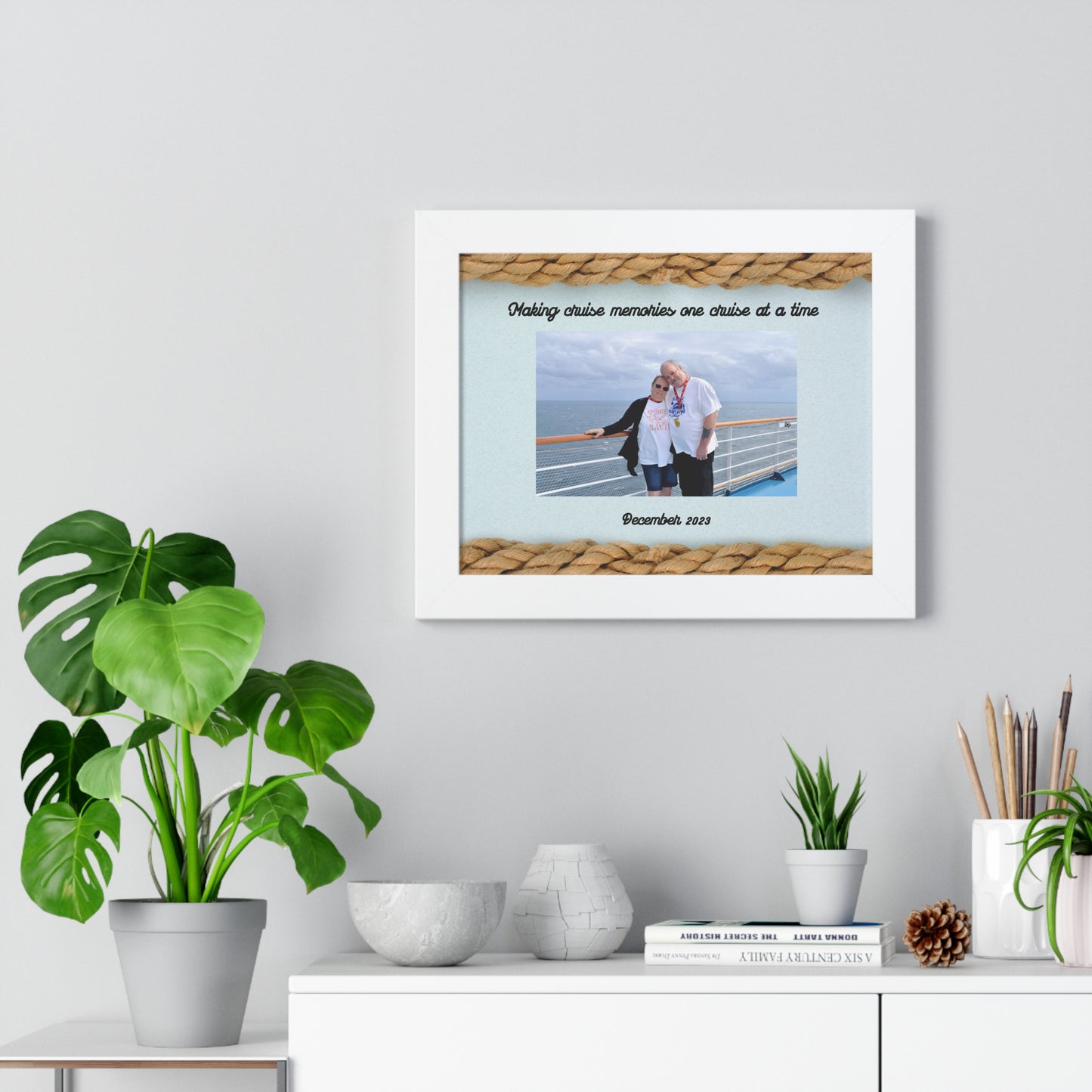 Framed Horizontal Poster- Customize with your picture & Message