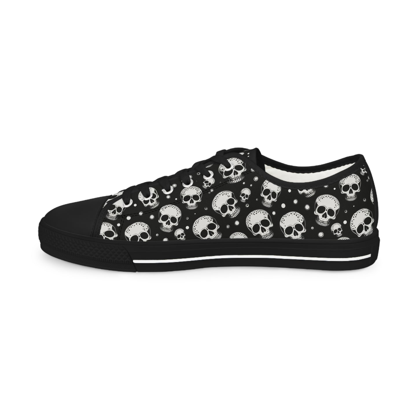 Men's Low Top Sneakers- Skulls