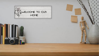 Welcome to our home MDF sign