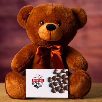 Custom Love Personalized Teddy Bear with Chocolates , Custom Valentines gift for him or her