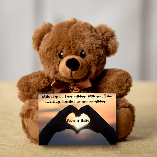 Custom Teddy Bear - Power of Unity -Personalized message card and gift for her