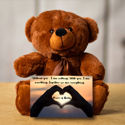 Custom Teddy Bear - Power of Unity -Personalized message card and gift for her