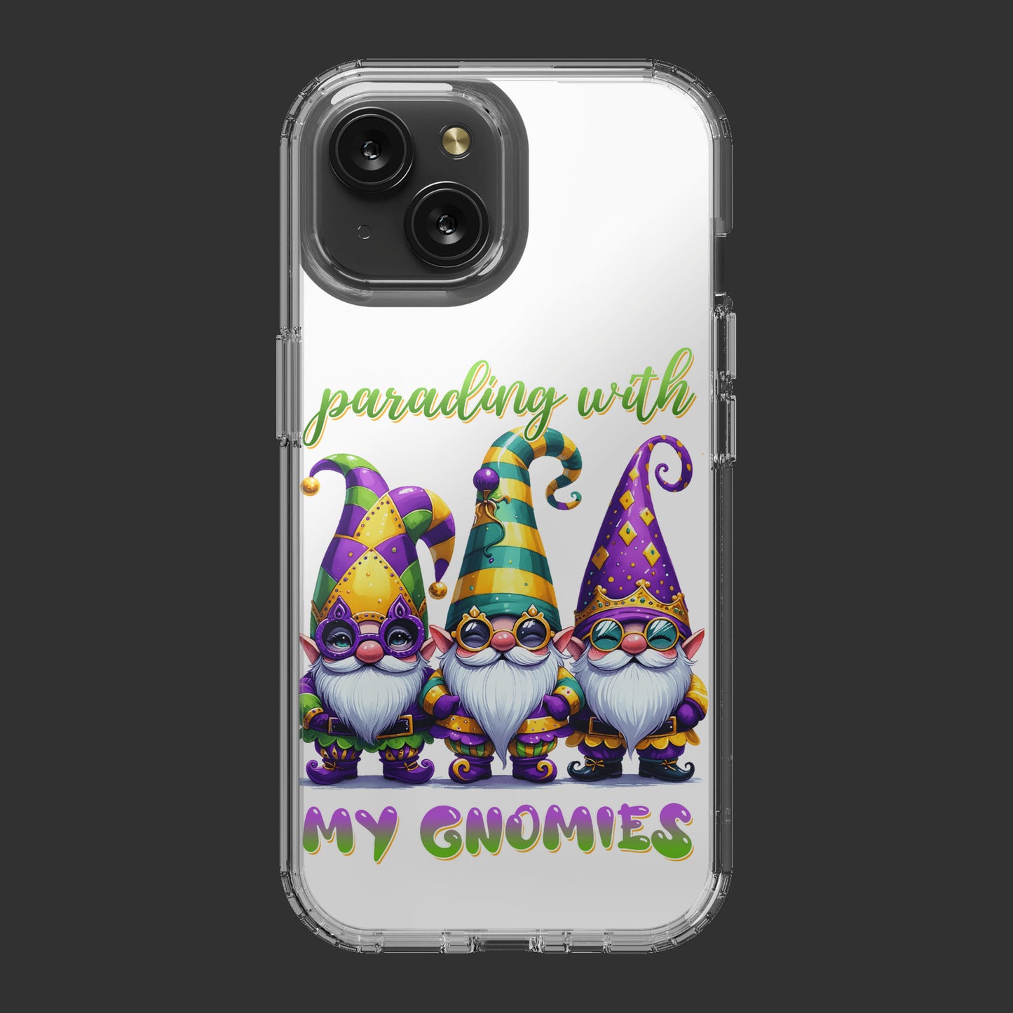 iPhone 15 case-Mardi Gras Gnomes