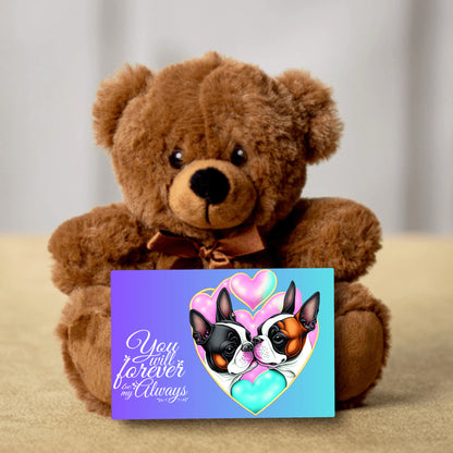 Custom Handmade Teddy Bear with message card- You Forever Will Be My Always, Custom gift for him or her