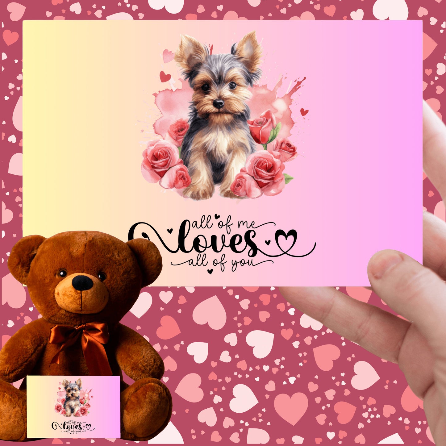 Custom Teddy Bear For Dog lovers - All of me loves all of you , Gift for him or her