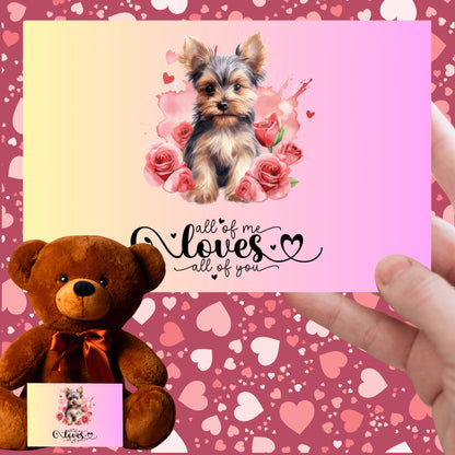 Custom Teddy Bear For Dog lovers - All of me loves all of you , Gift for him or her