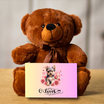 Custom Teddy Bear For Dog lovers - All of me loves all of you , Gift for him or her