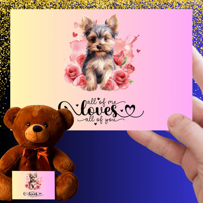 Custom Teddy Bear For Dog lovers - All of me loves all of you , Gift for him or her