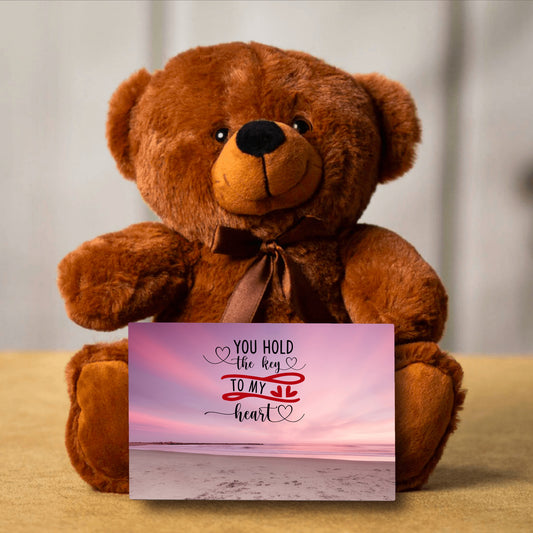 Custom Teddy Bear- You Hold The Key To My Heart, Gift for him or her, Valentine's Day Gift