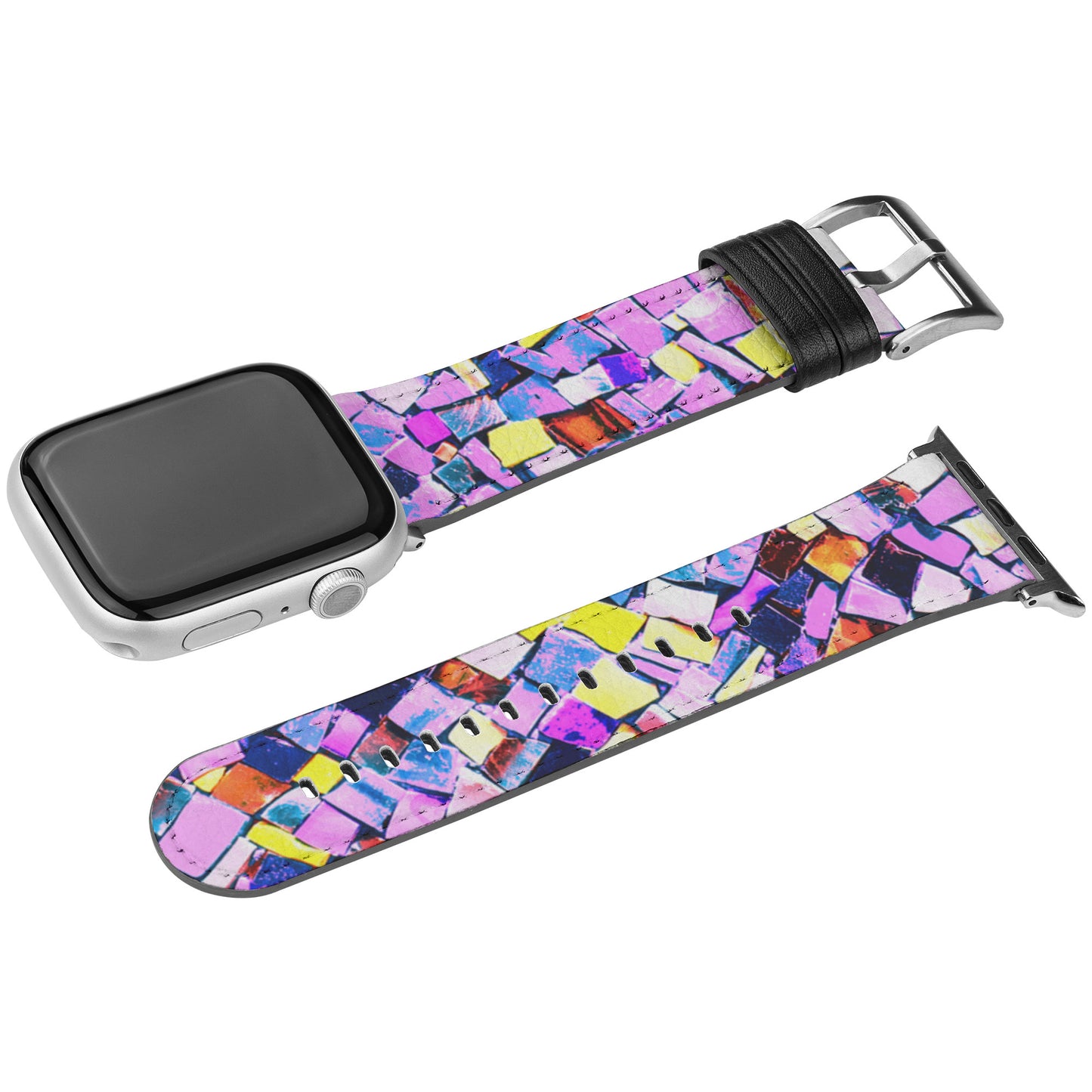 Apple watch band -Purple Mosaic design 38/42mm